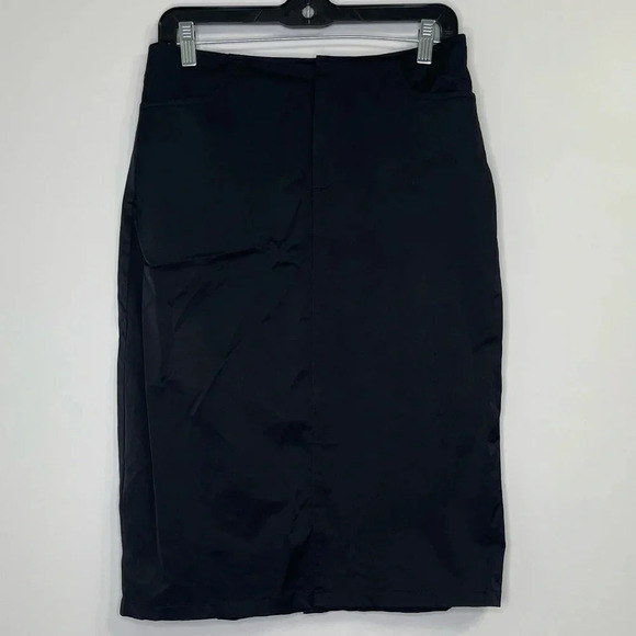 Calvin Klein Jeans Black Stretch Pencil Skirt Size 8 - Picture 1 of 6